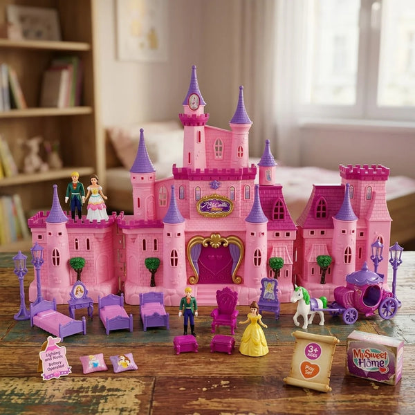 19Pcs ABS Kids Little Dream Castle With Light & Music