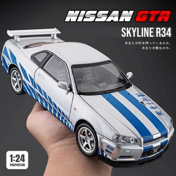 1:24 Diecast Nissan Skyline GT-R R34 Model Car