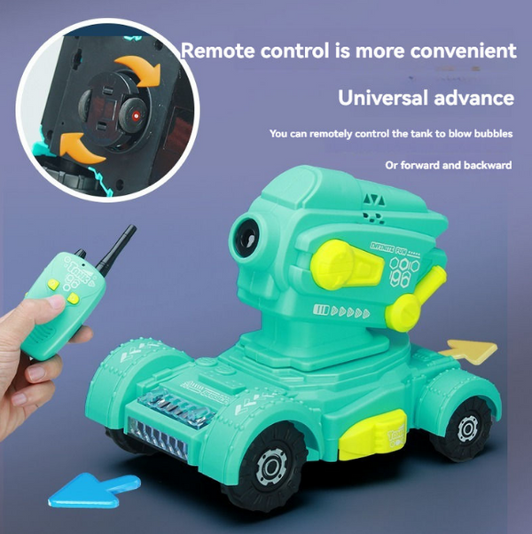 RC Tank Colorful Bubble Machine