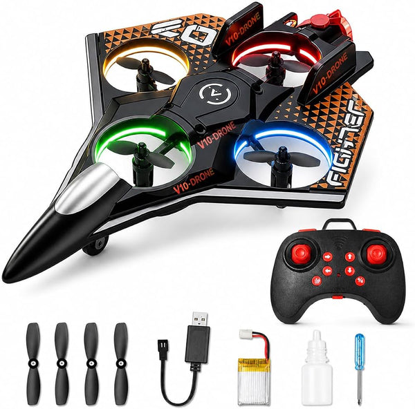 Smoke Effect RC Fighter Jet – 360° Stunt Flying Toy with LED Lights