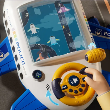 Electric Airplane Steering Wheel Game