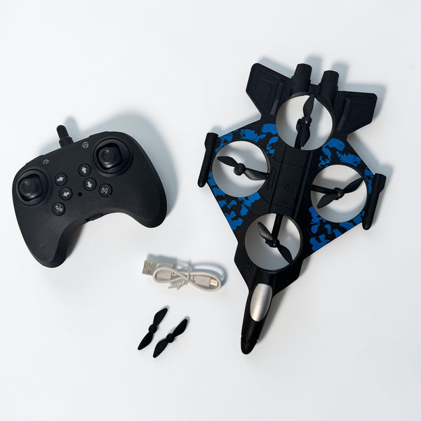 ABS Plastic Fighter Jet RC Drone – 360° Stunt Flying With LED Lights