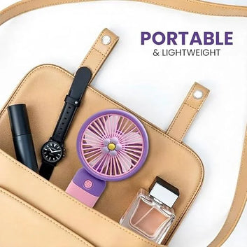Mini Pocket Fan With Rechargeable Battery