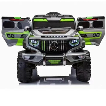 Battery Operated 4x4 Big Size 12V Battery Ride On Truck, Jeep for Kids Drive 2 to 10 Years | Motor for Steering | Remote Control | Suspensions | Jumbo Driving Car (Grey)