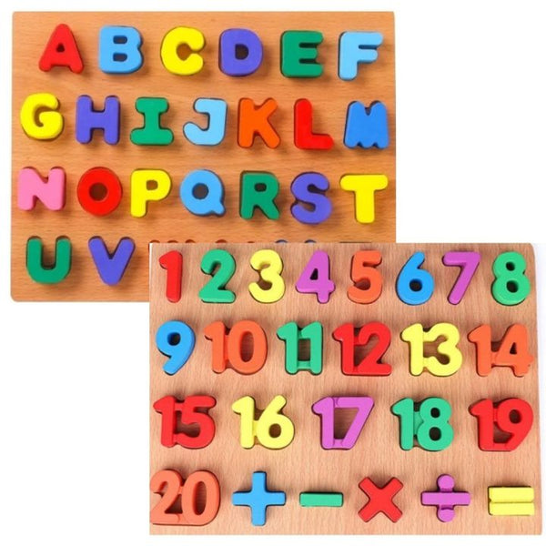 ABC & 123 Wooden Puzzle for kids