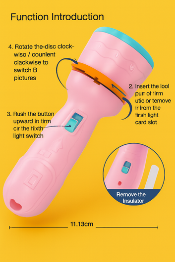 Mini Flashlight Slide Projector