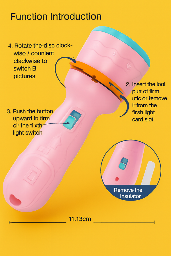 Mini Flashlight Slide Projector