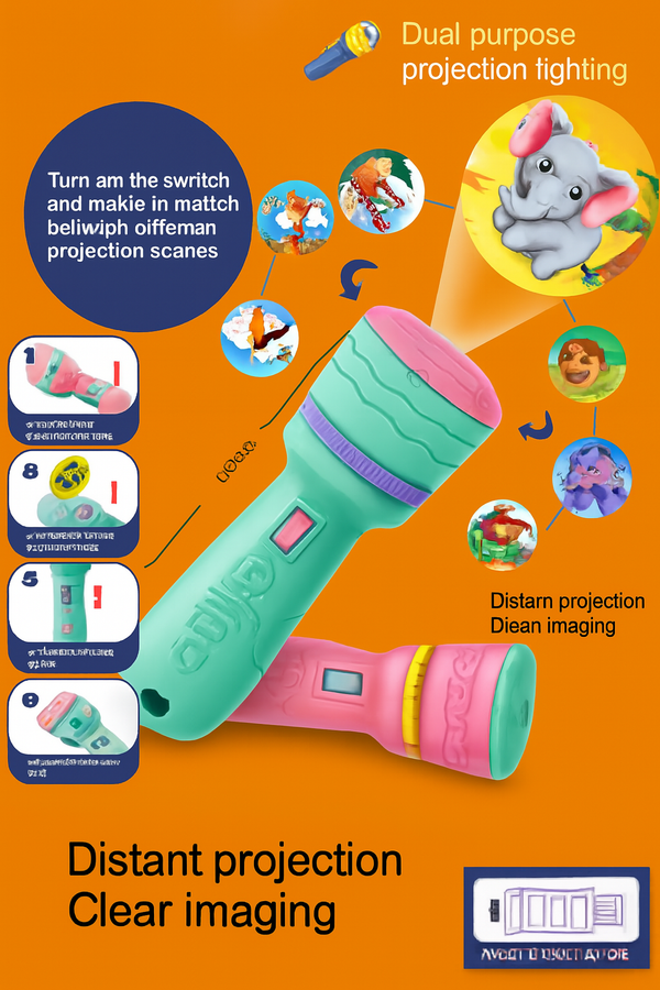 Mini Flashlight Slide Projector