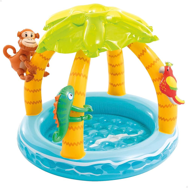 INTEX Tropical Island Pool with Padded Floor and Parasol 102×86 cm – 58417