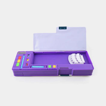 Geometry Pencil Box With Magnetic Lock For Kids