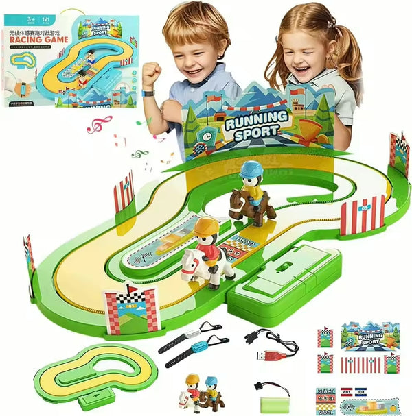 Wireless Motion Sensing Battle Racing Game | 1V1 Horse Racing Track