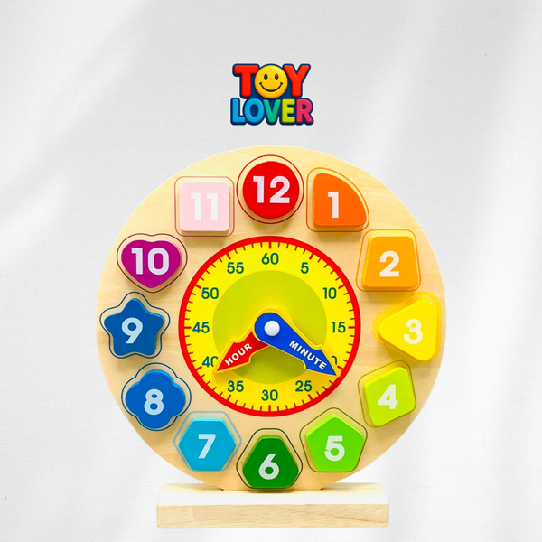 Wooden Pre-School Educational Clock