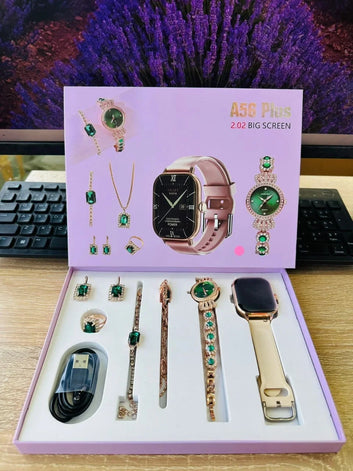A89 Plus Watches Gift Jewelry Box Two Watches Necklace Ring