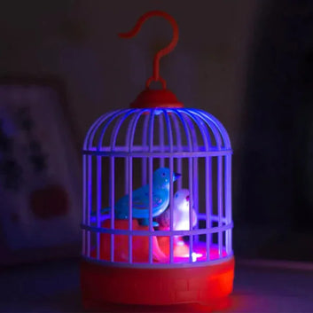 Electric Induction Bird Cage with Light and Voice Repeater