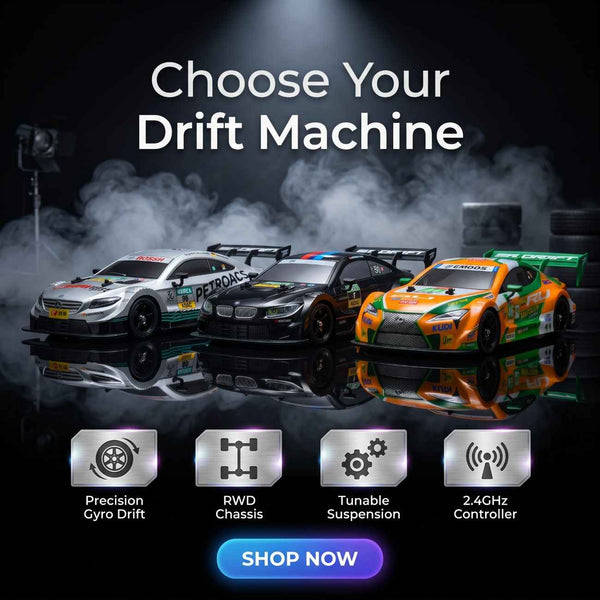 30KM/H RC Drift Racing Car 1:16 – LED Lights + Drift Kit