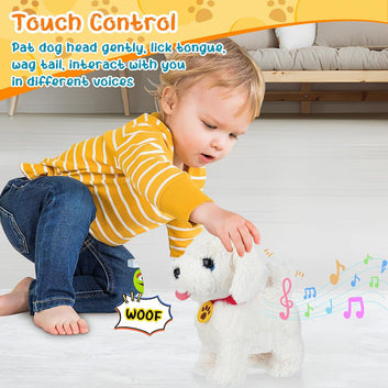 RC Realistic Plush Poodle Walking Dog With Music